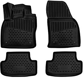 Element 3D Passgenaue Premium Antirutsch Gummimatten Fußmatten Audi Q2 2016->, Schwarz