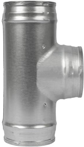 Divisor de conductos para extractor de ventilador de ventilación de manguera de 3 vías conector de manguera de conducto, forma de T, junta de metal (4 pulgadas, forma de T)