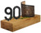 SünGross Holz Leuchter Eiche 10x24x4cm mit Wunschzahl und Deko Windlicht zum 90. Geburtstag