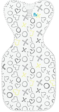 Love To Dream Pucksack, Bambus-Viskose Lite, Small (3,5-6 kg), ideal für warme Temperaturen 24-27°C, Arme hoch Position, zweiweg-Reißverschluss für einfaches Windelwechseln, Schlafsack weiß