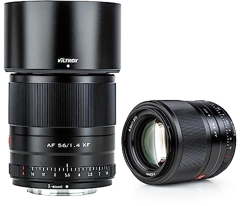 VILTROX AF 56mm f1.4 XF Prime Objektiv für Fuji X Mount X-E3 X-PRO3 X-A7 X-T4 X-T30 X-T200,(Festbrennweite, STM, APS-C, Autofokus) Schwarz