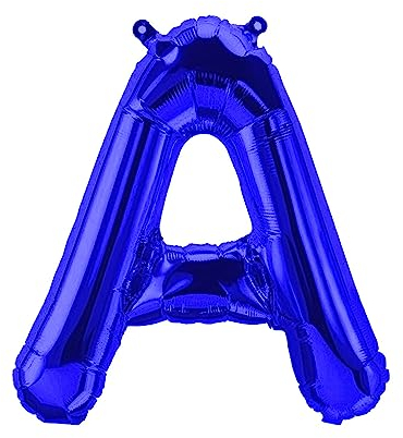 Folienballons Buchstaben Blau - 40/80/100 cm für Geburtstag Hochzeit Party Dekoration Happy Birthday JGA Geschenk Luftballon Abschluss Riesenballon ABI groß XXL klein mini Rosa Jungen 40 cm - A)