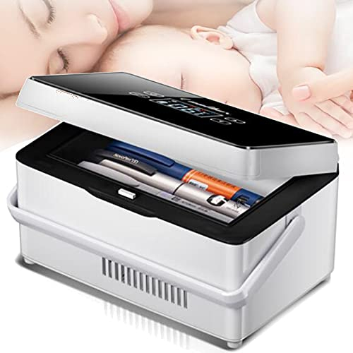 lxiluv Refrigerador De Medicamentos Y Refrigerador De Insulina para Automóviles, Viajes, Hogar -Nevera Portatil Insulina/Caja De Viaje Pequeña para Medicamentos,Touch-C