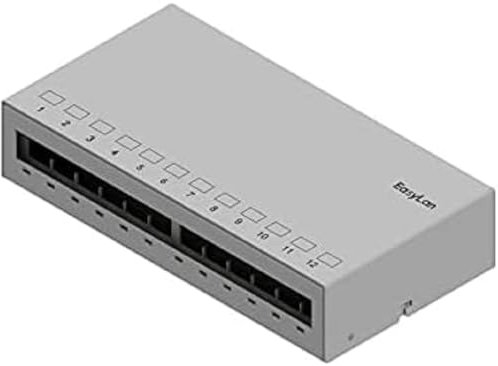 EasyLan preLink®/fixLink® Aufbau-Consolidation Point Panel 12x Keystone,