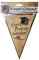 Udo Schmidt GmbH & Co Wimpelkette Hurra! 3 Meter, 10 Wimpel (je 21 x 15 cm), Pappe, Rot und Gold, Dreieckig, Girlande