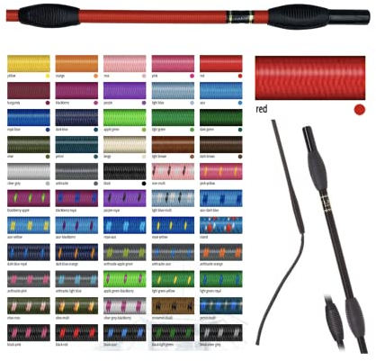 JA Horse Fleck Feldmann Balance Sports Dressurgerte Gerte Reitgerte (120 cm, rot)