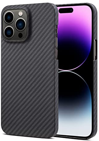 Ultradünne und leichte Karbonfaser-Schutzhülle für Apple iPhone 14 Pro (schwarz)