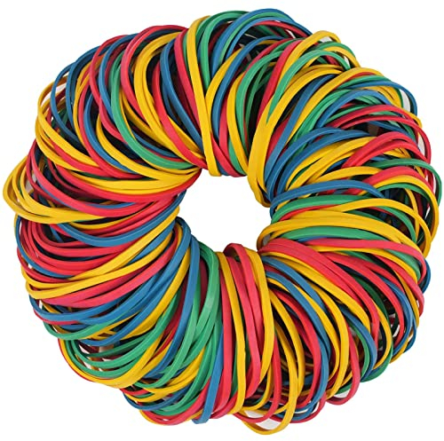 ZZLBZN 400 Grams Elastic Rubber Bands, Bag Sturdy Thick & Stretchable Colored Bands, Natural Elastic Bands for School Home Office Supplies Industrial Crafts DIY Everyday Use 38mm