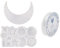 Graootoly 3Pcs Moon Star Wind Chime Silicone Moulds Dream Catcher Mold Pendant Epoxy Casting Mould Crystal Jewelry Making