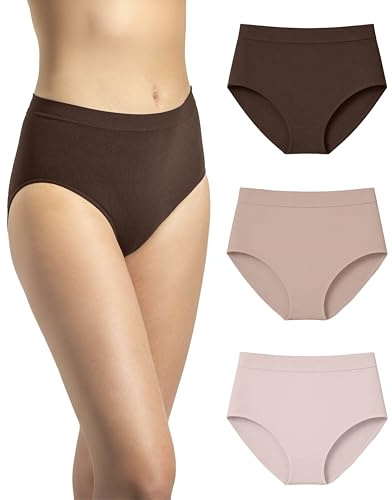 Risalti Slip Donna Vita Alta Microfibra Seamless 3Pz - Mutande Donna Senza Cuciture ed Etichette, Elasticizzate, Traspiranti, Intimo Morbido Effetto Seconda Pelle - Made in Italy