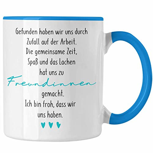 Trendation - Kollegin Tasse Geschenk Beste Arbeitskollegin Geschenkidee Abschied Abschiedsgeschenk von Kolleginnen zu Freundinnen (Blau)