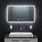 BR Bringer LED Badspiegel - 100x60 cm - Badezimmerspiegel mit Beleuchtung und Anti-Beschlag Funktion - Dimmbar, Energiesparend, 3 Lichtfarben, Touch-Schalter und Speicherfunktion (Modell: BRS107)