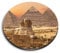 1x Round MDF Magnet 6cm - The Sphinx & Pyramids Giza Egypt - Fridge Locker Office Whiteboard Toolbox #52261