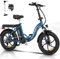 HITWAY Bicicleta Plegable de Bicicleta eléctrica de 20 Pulgadas de Grasa, Batería 250W/36V/12Ah, El kilometraje eléctrico máximo de hasta 35-90 KM