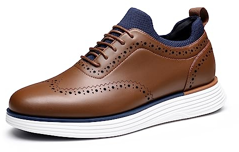 Bruno Marc Herren Anzugschuhe MaxFlex Suit Craft lässige Schnürschuhe Business Sport Schuhe Moderne Klassische,Size 43,Braun,SBOX2326M-E