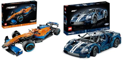 LEGO Technic McLaren Formel 1 Rennwagen & Technic Ford GT 2022 Auto-Modellbausatz für Erwachsene im Maßstab 1:12 mit authentischen Details