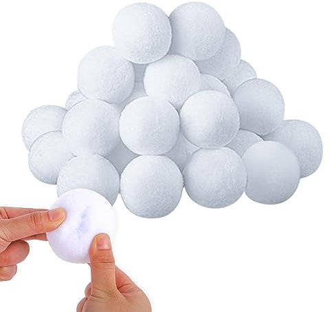Gukasxi 30 Stück 6cm Künstliche Schneebälle für Kinder Indoor Schneebälle Weihnachten Schneball Weiß Schneebälle zum Basteln Weiche Plüsch Schneebälle für Winter Weihnachtsdekoration