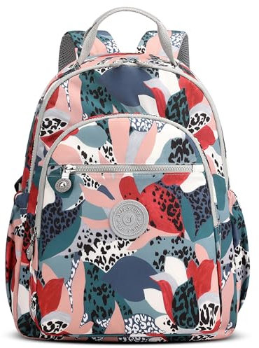 POSSOBAG Leichtgewicht Damen Rucksack Mode Lässig Tagesrucksäcke Große Kapazität mit Griff Niedlich Einzigartiges Schulranzen Wasserdicht College Tasche für Schule Reisen Freizeit Urlaub Blume