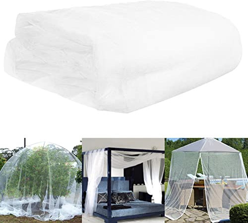 Zanzariera da giardino, 200 x 3 m, rete di protezione per insetti, zanzare, mosche, uccelli, barriera per animali, bianca, 3 x 24 m