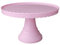 ulafbwur 30,5 cm Kunststoff-Kuchenständer, stabil, rutschfest, Wellendesign, Dessertteller, für Hochzeit, Rosa