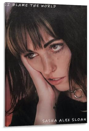Sasha Sloan Poster, Album, Poster, Leinwand, Wandkunst, dekoratives Wohnkultur, Gemälde für Wohnzimmer, Schlafzimmer, 30 x 45 cm, Rahmenstil-2