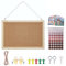 JIANTA Pinnwand Kork 20x30CM mit Holz Rahmen Kleine Korkplatte mit Rahmen aus Kiefernholz mit Montageset Reißnägel Halterungen Befestigungsmaterial Set mit Aufkleber und Süßer Bären-Bilder