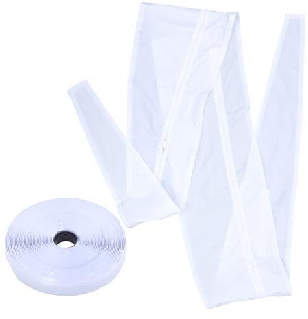 IMIKEYA 2 Sets Mobile Air Conditioning Cloth Blocking Board Sliding Door Vent Kit Portable Air Conditioners Sealing Ac with Zip Ac Vent Kit Pvc Seal Fish Tank Window White Soft Cloth