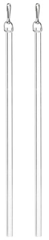 sourcing map Lot de 2 tringles à rideaux transparentes de 43 cm, baguette de rechange en acrylique avec crochet, baguette d'inclinaison pour store de fenêtre