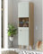 Lomadox Wohnzimmer Esszimmer Vitrine, Vitrinenschrank, Standvitrine in Grün Matt mit Eiche