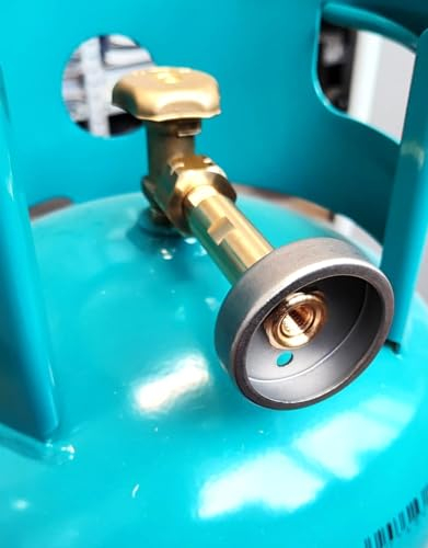 Zatechs Raccord pour Ravitaillement en Bouteilles - GPL - Raccord DISH | Adaptateur de Réservoir pour le Remplissage de Bouteilles de Gaz de Camping