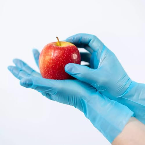 CarePrime TPE Handschuhe Einmalhandschuhe | Puderfrei | Latexfrei | BLAU | 1000 Stück (M)