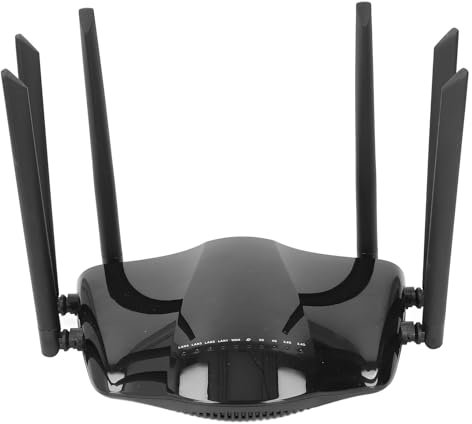 4G LTE Entsperrter WLAN-Router, R106 Dualband 2,4 GHz + 5 GHz WLAN-Modem-Router mit SIM-Kartensteckplatz, 6 X 5 DBi High-Gain-Antennen, 4 Ethernet-Anschlüsse, Gigabit 4G