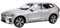 Druckgussfahrzeuge Motorfahrzeuge 1/18 for Volvo XC60 2022 SUV Legierung statische Druckgussfahrzeuge Modellauto for Sammeln Fertiges Modellauto (Size : Silver)