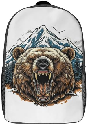 YTPONBCSTUG Bär Kindergartenrucksack Wasserdicht Rucksäcke 3D Pattern Kinder Schultasche Kindergartentasche