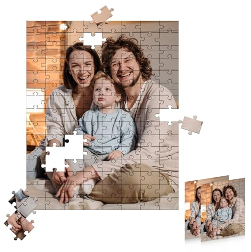 Lifemaison Lifemaison Personalisiertes Puzzle mit eigenem Bild,Puzzle personalisiert foto 120 Teile,Individuelles puzzle selbst gestalten,Gestalte Dein Fotopuzzle für Geburtstage,Vatertag,Valentinstag