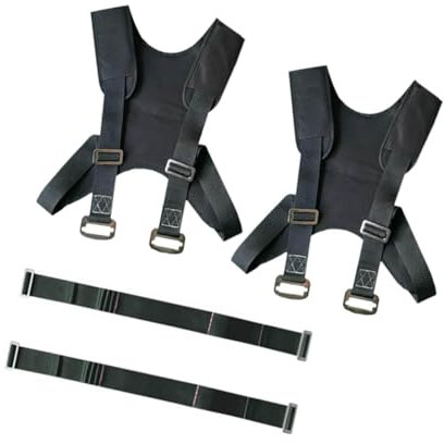 LOVIVER Gurte Zum Bewegen von Möbeln, Tragegurt für Geräte, Schwarze Schultergurte Zum Heben von Kühlschränken, Sperrigen Gegenständen, Klavier, Couch, Schwarz