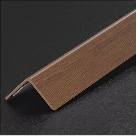 PVC-Eckschutz, Holzmaserung-Eckschutz, Eckkantenschutz, Wohnzimmer-Dekoration, Kantenfliesen-Kantenstreifen(Brown,2.5x100cm/1x39in)