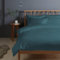 Pizuna 400 Fadenzahl aus Baumwolle Bettwäsche Pfauenblau, 100% Langstaple Baumwolle Bettbezug und Kissenbezug, 100% Baumwolle Mako Satin 2-Teilig Bettwäscheset 140x200 + 70x90 Pfauenblau