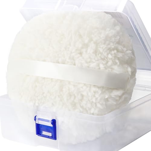 Powder Puff, 6'' Extra-Large Powder Puff for Body Powder, Body Powder Puff