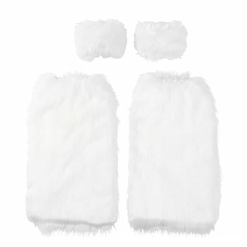 Genérico Calcetines Hombre Deportivos Medias Rejilla Baile Cubierta para botas de pelo, calcetines de imitación, cubierta para zapatos, cubierta para muñeca y Medias De Socks Pantys (White, One Size)