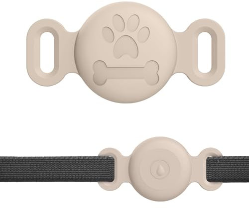 Airtag Cover per Collare Gatto Pattern Intaglio,Custodia Protettiva in Silicone per AirTag, Porta Air Tag Animale Case GPS Tracking Finder Accessories Anti-perso