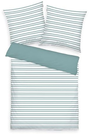 Bettwäsche 135x200, Tom Tailor Bettwäsche-Set Scandi Trio, zeitlos, gradlinig, klar, 100% natürliche Baumwolle, 1x Kissenbezug 80x80 + Bettbezug 135x200, Reißverschluss, Erwachsene (Kopenhagen)