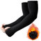 Manchette Hiver Sport avec Trou pour Le Pouce Manchon De Bras Femme Homme Manchon De Bras Hiver pour Cyclisme Golf Tennis Randonnée Basketball Football Course (M,Noir)