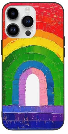 DCEHGEW Rainbow Printed Phone Case for iPhone 14 Pro 6.1 inch - Cute Shockproof Phone Case Cover for iPhone 14 Pro, Anti-FingerprintNot Yellowing