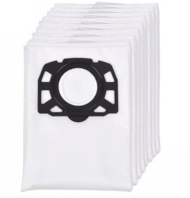 Lot de 5/10 sacs à poussière en tissu polaire pour Karcher WD2 PLUS WD3 KWD1 KWD3 WD3 WD3 Wet& Dry (5 pièces)