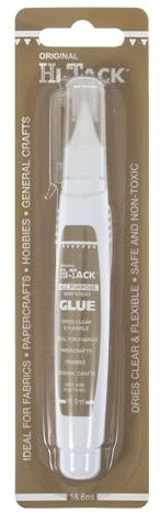 Hi-Tack Glue Pen 18.6ml – Strong, Fast-Hold Adhesive for Crafting & DIY Dries Clear & Flexible Ideal for Fabric, Paper, Wood, Metal, Glass & More Non-Toxic, Heat-Resistant, Handwash Safe
