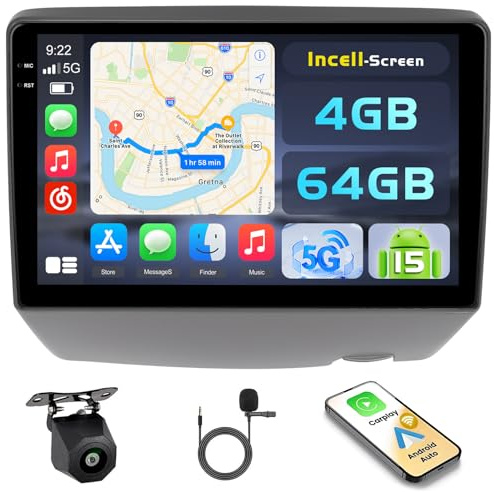 Hikity Autoradio Android 15 2 DIN 9 per Toyota Yaris 1999-2005 CarPlay | 4+64GB. Schermo Incell. Anche per Vitz XP10, Platz, Echo. Wireless CarPlay, Android Auto, BT, GPS, WiFi, FM/RDS, MIC