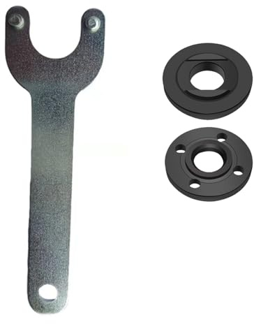 3 Pcs Angle Grinder Nut Kit: 5/8-11 Flange Metal Lock Nut & Wrench Set, Replacement Parts Compatible with Dewalt, Milwaukee, Bosch, Ryobi, Black & Decker, Metabo for 4.5inders