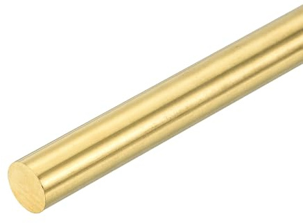 QUARKZMAN 305mm Lange Messingstab 12mm Durchmesser, H62 Messing Rundstab Massiver Messingstange Rund Messingstäbe für DIY Bastelarbeiten Industrie Bauwesen Maschinenbau Modellbau