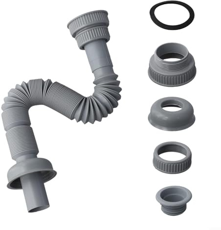 Flexible Waste Pipe Expandable Kitchen Sink Drain Hose Connector With 32Mm, 45Mm, And 56Mm Threaded Interfaces Fit For Bathroom Sink Plumbing Parts